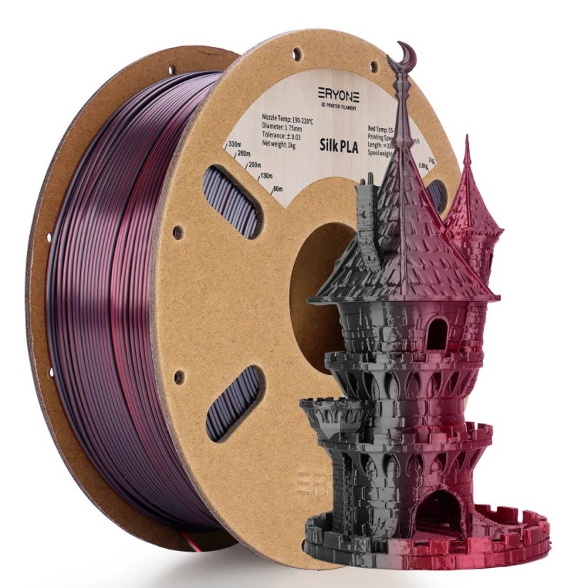 ERYONE Dual-Color Silk PLA - Black&Red (1.75mm | 1 kg)