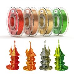 ERYONE Dual-Color Silk PLA SET - Gold&Copper+Gold&Silver+Red&Gold+Yellow&Green (1.75mm | 4x250g)