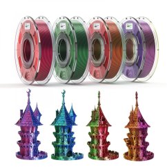 ERYONE Dual-Color Silk PLA SET - Blue&Green+Red&Green+Red&Blue+Purple&Gold (1.75mm | 4x250g)