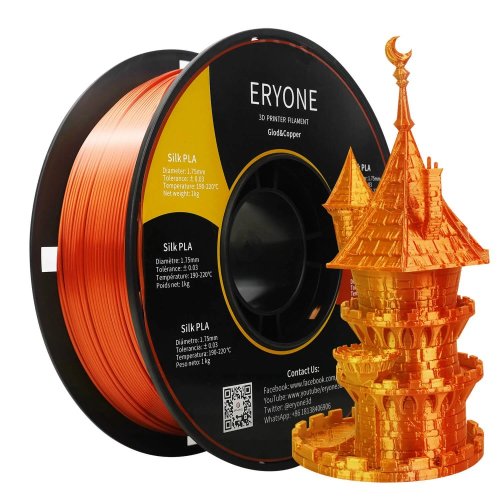 ERYONE Dual-Color Silk PLA - Gold&Copper (1.75mm | 1 kg)