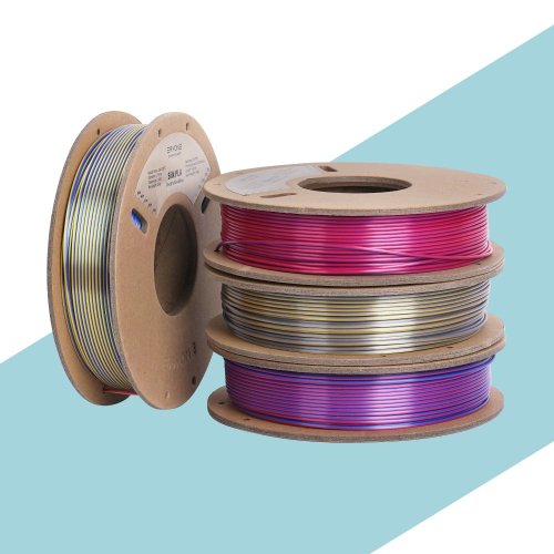 ERYONE Triple-Color Silk PLA SET - Gold&Silver&Copper+Red&Blue&Green+Red&Purple&Gold+Red&Yellow&Blue (1.75mm | 4x250g)