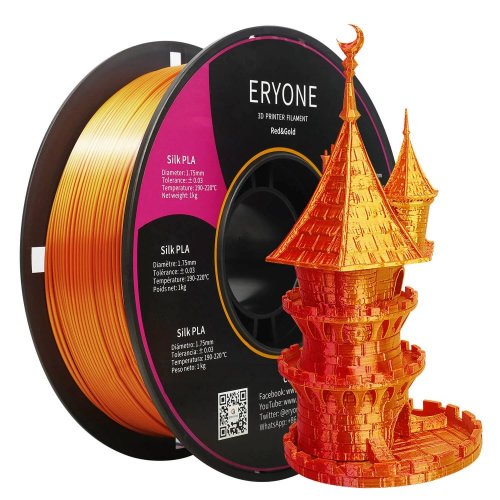 ERYONE Dual-Color Silk PLA - Red&Gold (1.75mm | 1 kg)